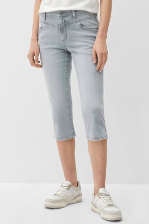 cropped slim fit capri jeans grijs