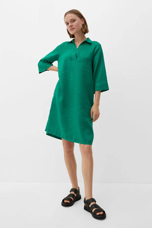 jurk van linnen groen