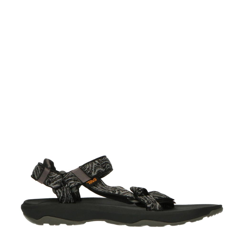 Zwarte jongens Teva sandalen van polyester met profielzool en klittenband