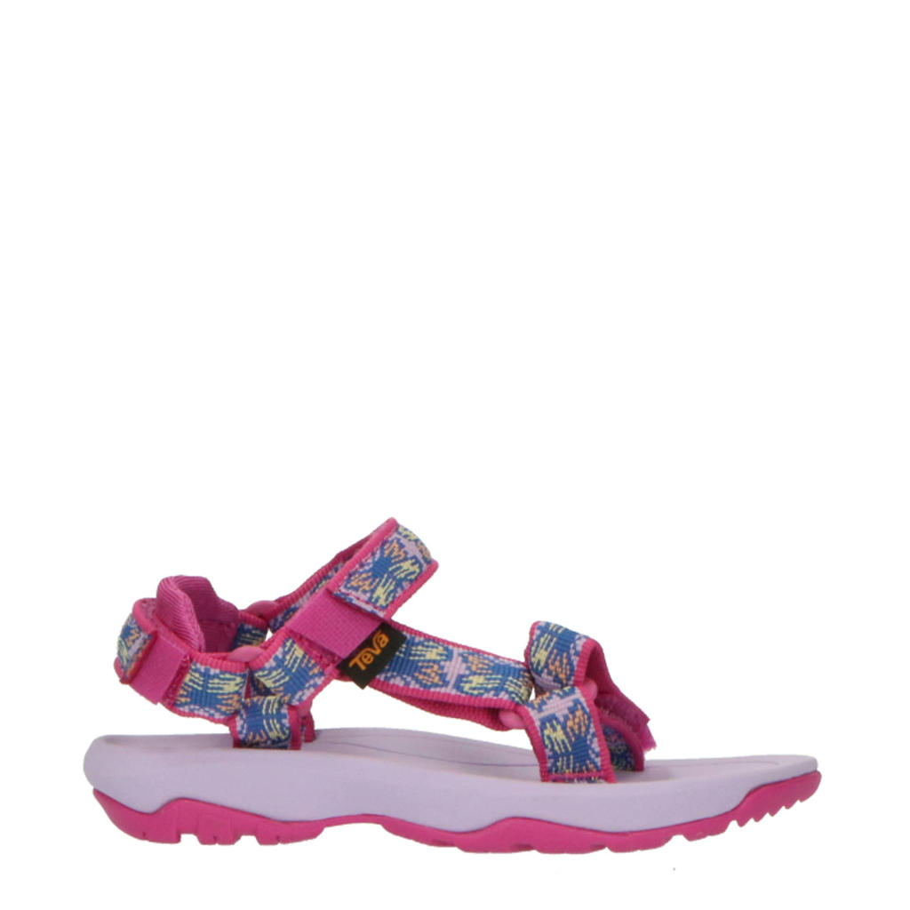 Roze meisjes Teva Hurricane XLT 2 Peuter kleuter sandalen met klittenband en all over print