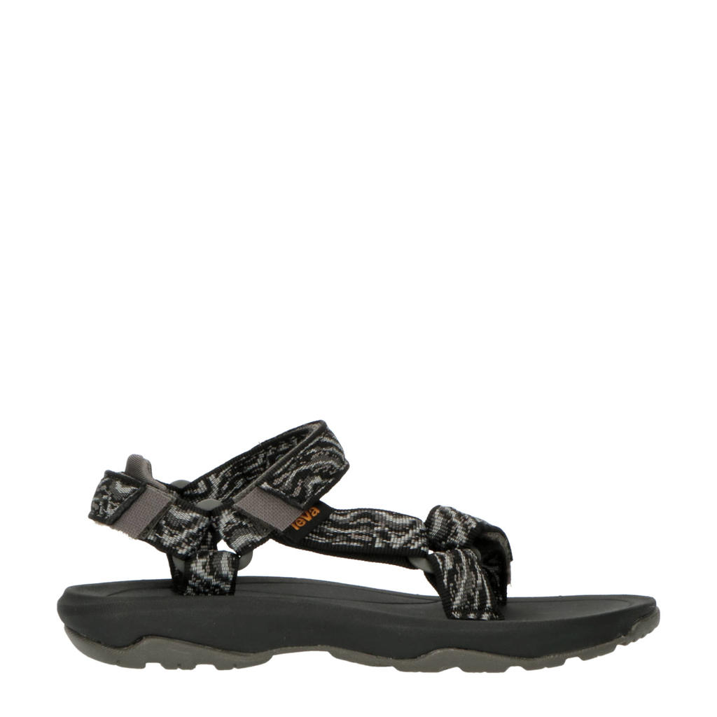 Grijs en zwarte jongens en meisjes Teva Hurricane XLT 2 kleuter schoolkind sandalen van textiel met klittenband