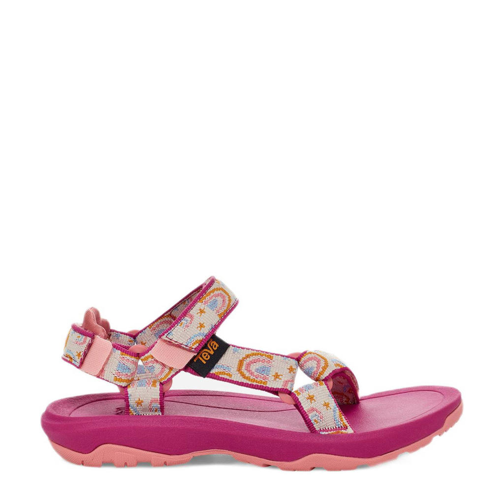 Roze meisjes Teva Hurricane XLT 2 sandalen van textiel met profielzool en klittenband