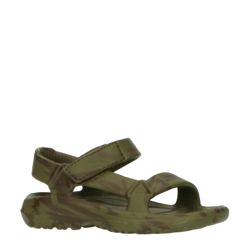 Groene jongens Teva Hurricane Drift sandalen met camouflage print van kunststof met klittenband