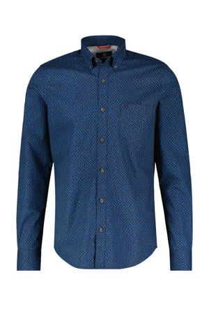 regular fit overhemd met all over print blauw