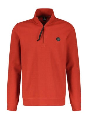 sweater met logo lava red
