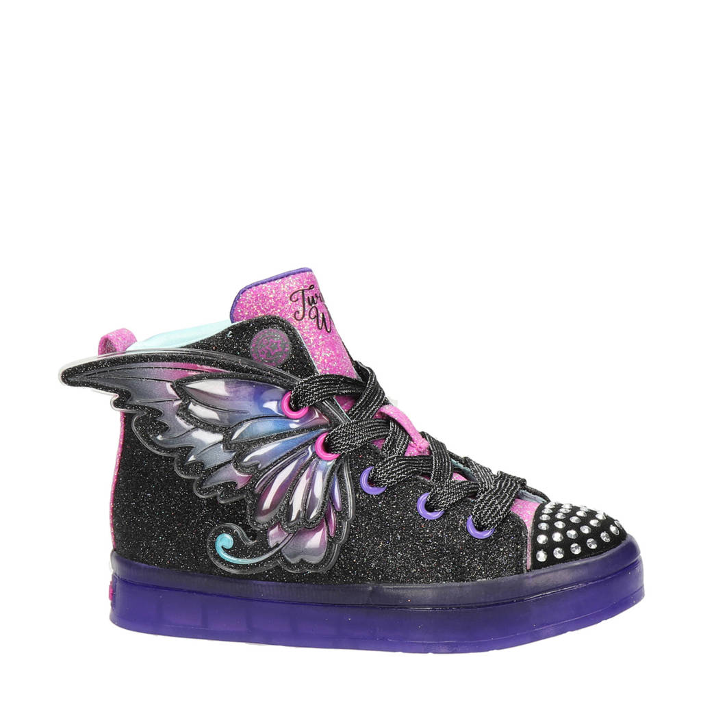 Twinkle Toes Twi-Lites 2.0 sneakers met lichtjes zwart/paars