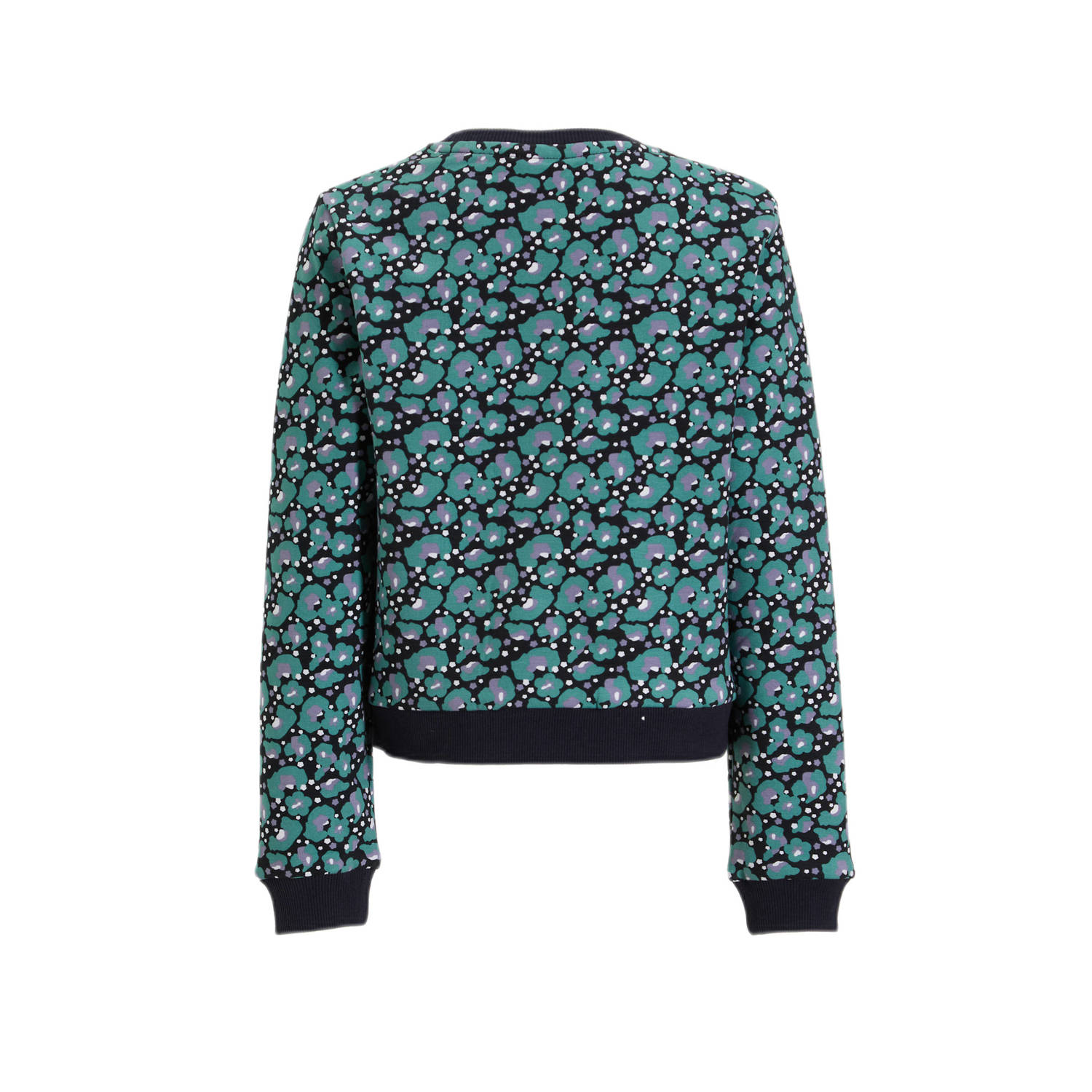 Orange Stars sweater Nelleke met all over print groen blauw