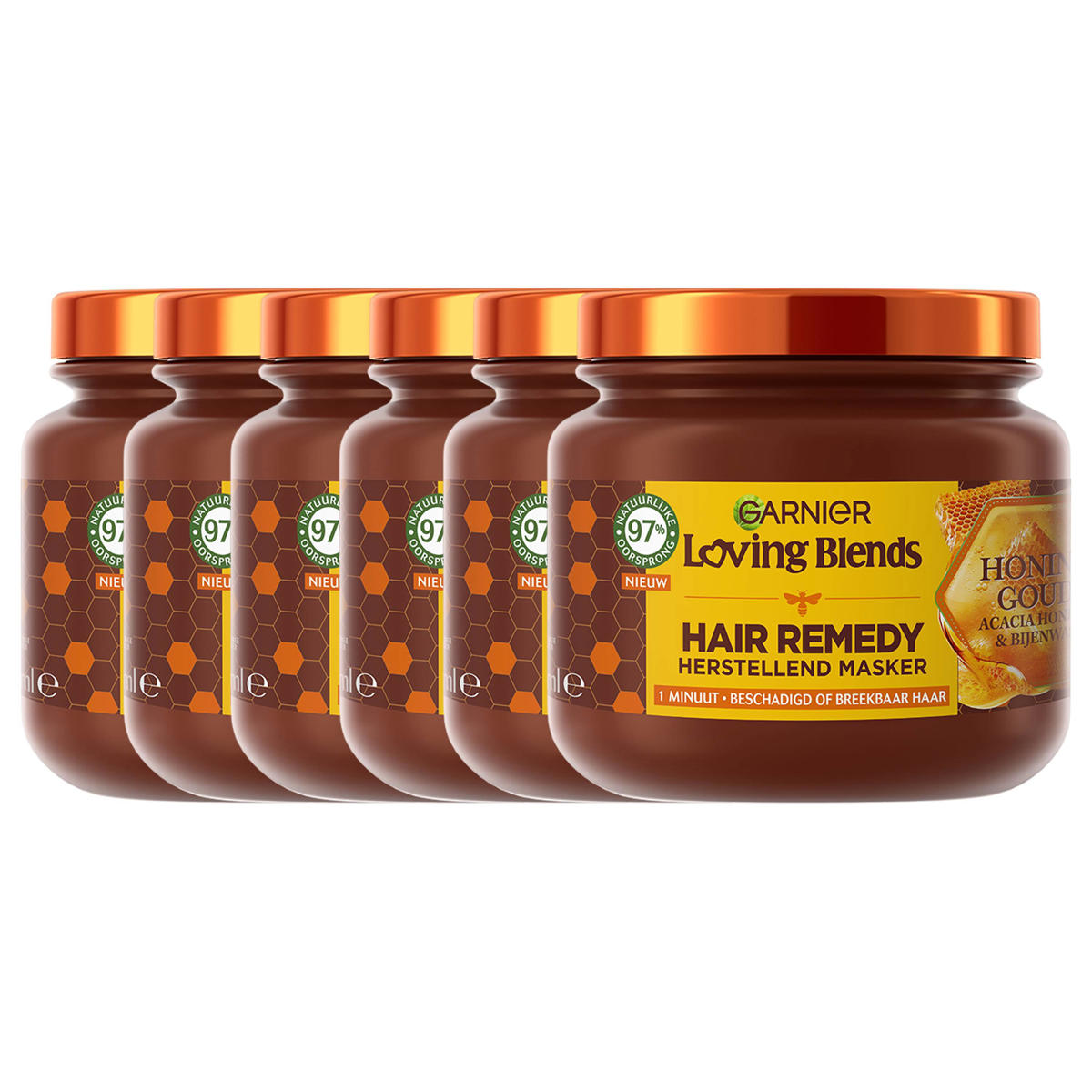 doe niet afschaffen verdwijnen Garnier Loving Blends Honing Goud haarmasker - 340 ml - 6 stuks -  voordeelverpakking | wehkamp