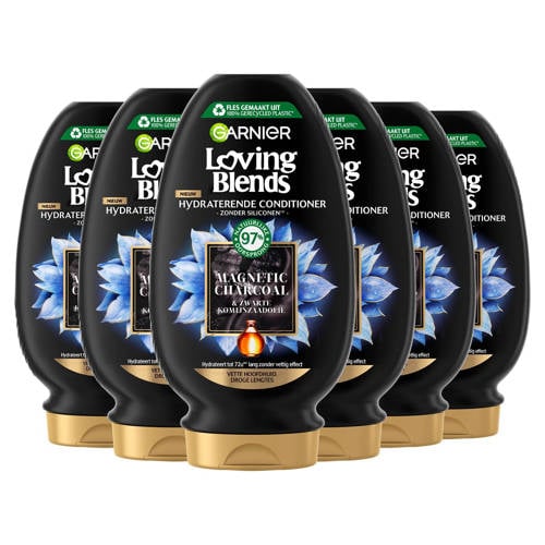 Wehkamp Garnier Loving Blends Magnetic Charcoal conditioner - 250 ml - 6 stuks - voordeelverpakking aanbieding