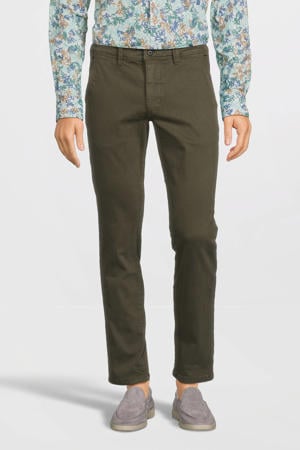 slim fit chino olijfgroen