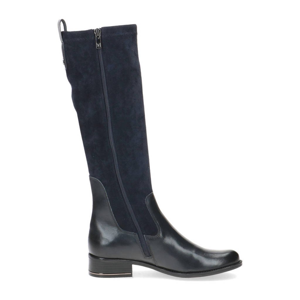 Caprice Kania leren laarzen donkerblauw wehkamp
