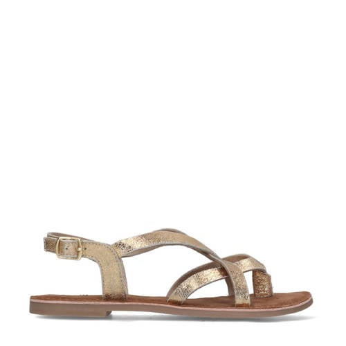 Sacha leren sandalen goud afbeelding