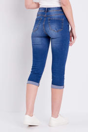 thumbnail: Cache Cache slim fit capri jeans dark blue