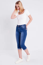 thumbnail: Cache Cache slim fit capri jeans dark blue