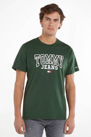 regular fit T-shirt met logo collegiate green