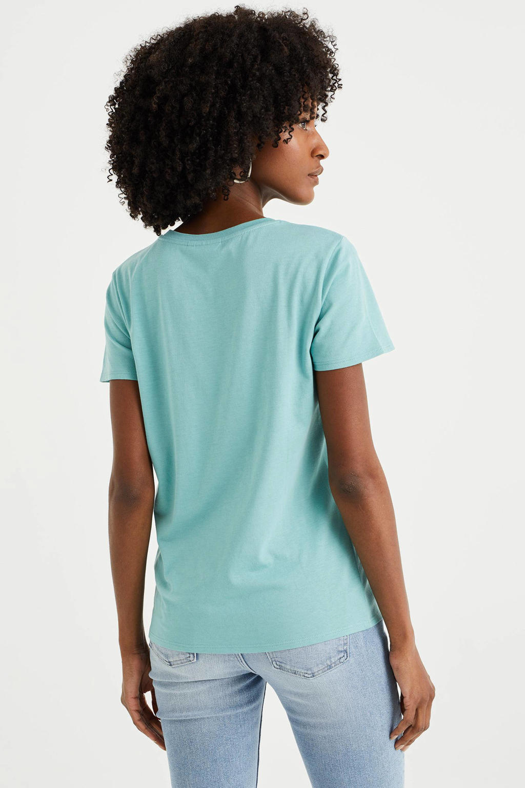 We Fashion T Shirt Met Printopdruk Mintgroen Wehkamp