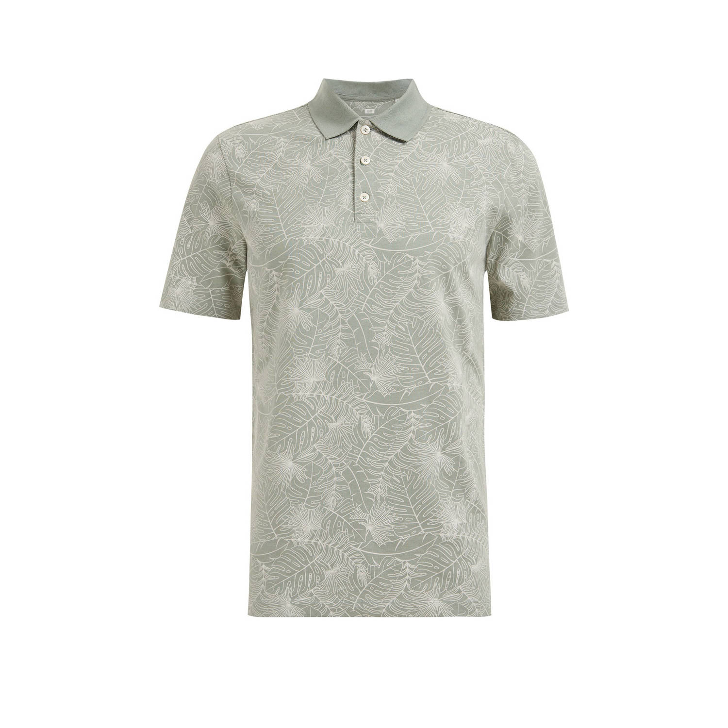 WE Fashion polo met all over print blue fish