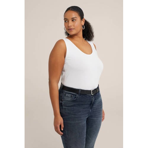 WE Fashion Curve singlet wit afbeelding