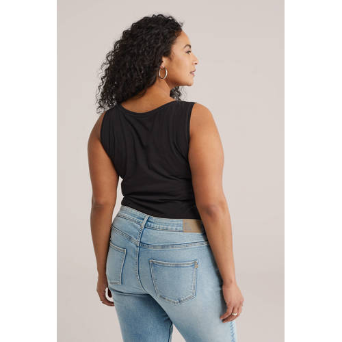 WE Fashion Curve singlet zwart afbeelding