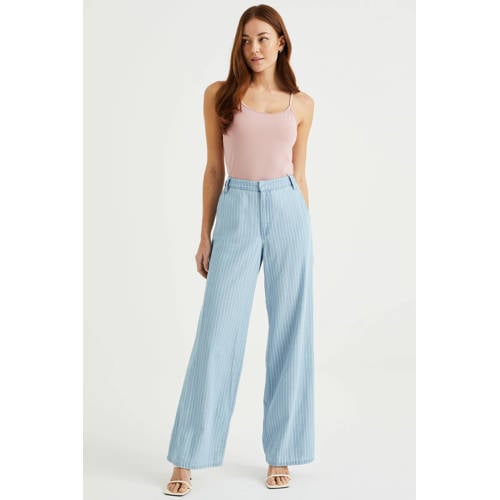 WE Fashion gemêleerde spaghettitop lichtroze