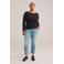 WE Fashion Curve longsleeve met katoen zwart