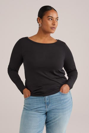 longsleeve met katoen zwart