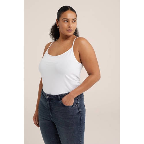 WE Fashion Curve singlet wit afbeelding