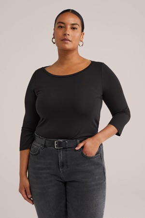T-shirt met katoen zwart