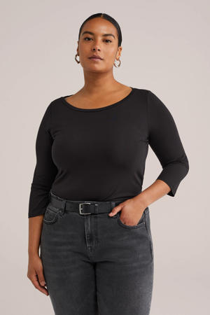 T-shirt met katoen zwart