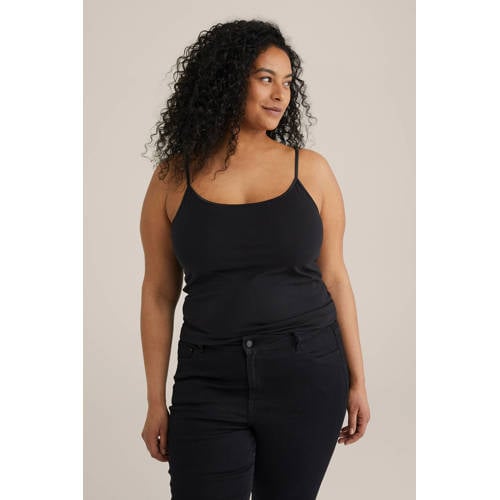 WE Fashion Curve singlet zwart afbeelding