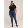 WE Fashion Curve T-shirt zwart