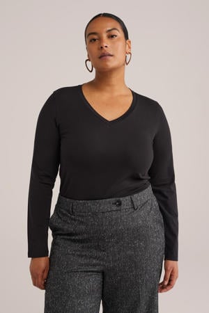 longsleeve met katoen zwart