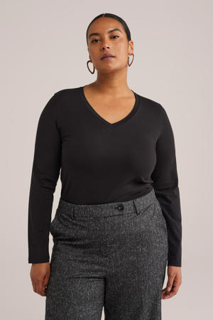 longsleeve met katoen zwart