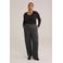 WE Fashion Curve longsleeve met katoen zwart