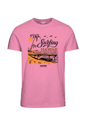 T-shirt JORBOOSTER  met printopdruk roze