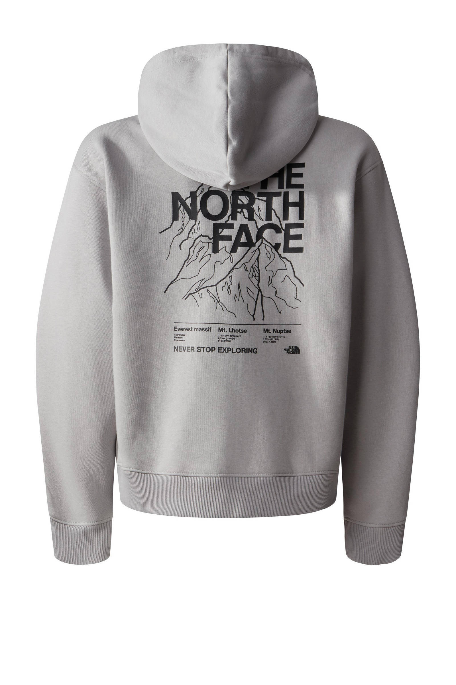 The north discount face hoodie grijs