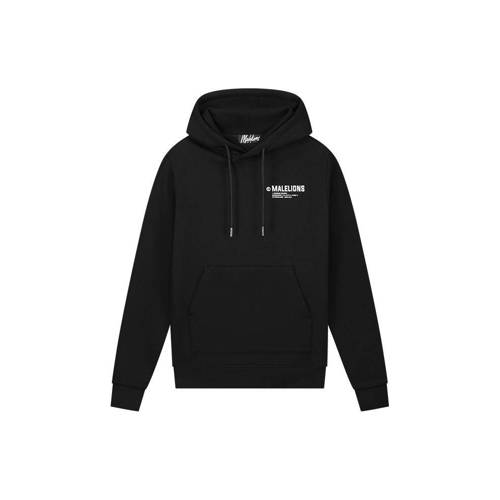 Malelions hoodie met printopdruk black/beige