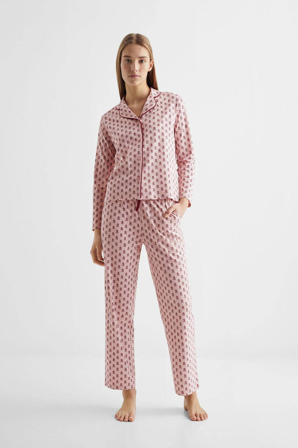 een experiment doen Monarchie Absoluut Mango Kids pyjama met all over print roze | wehkamp