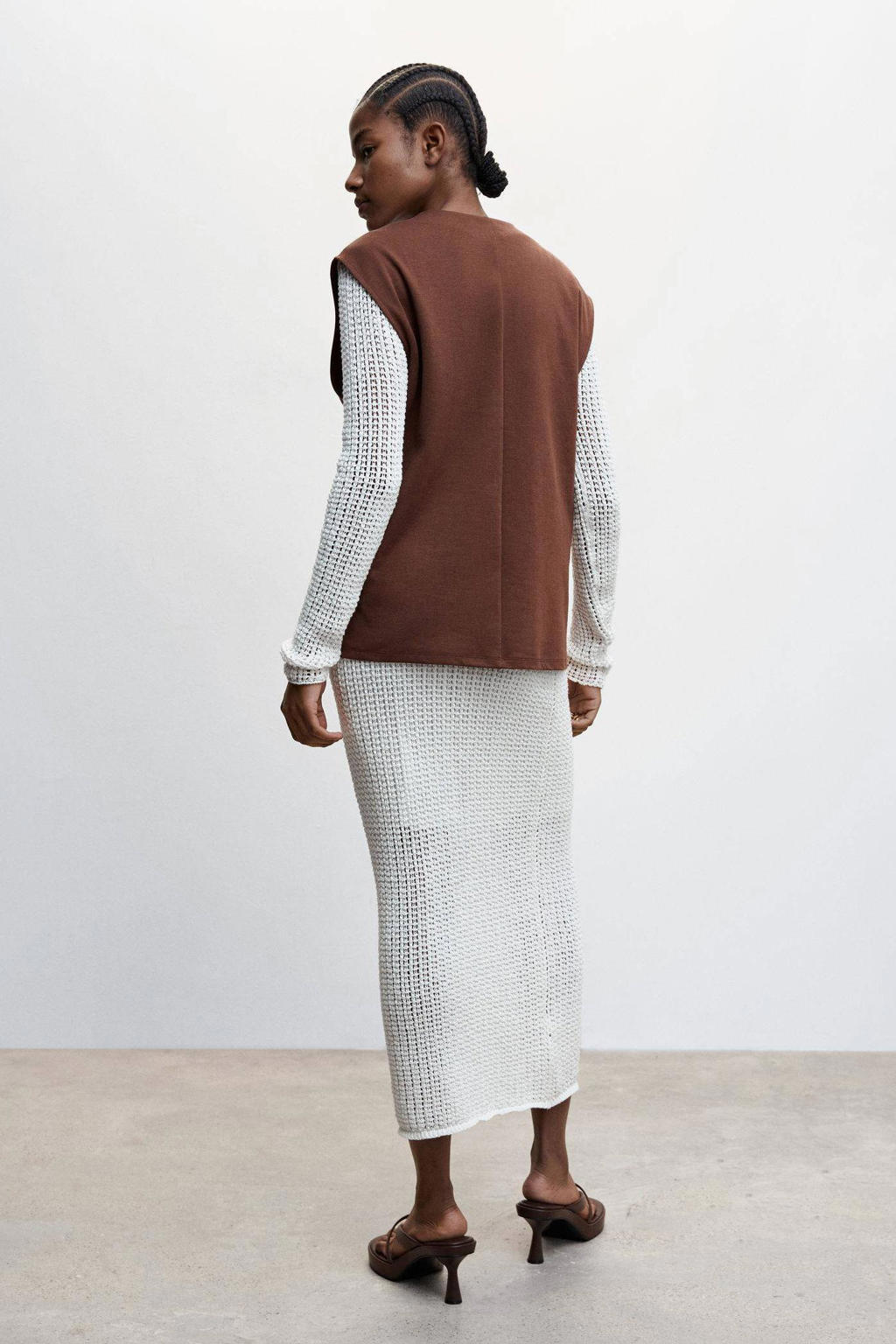 Mango gilet bruin kopen? in huis wehkamp