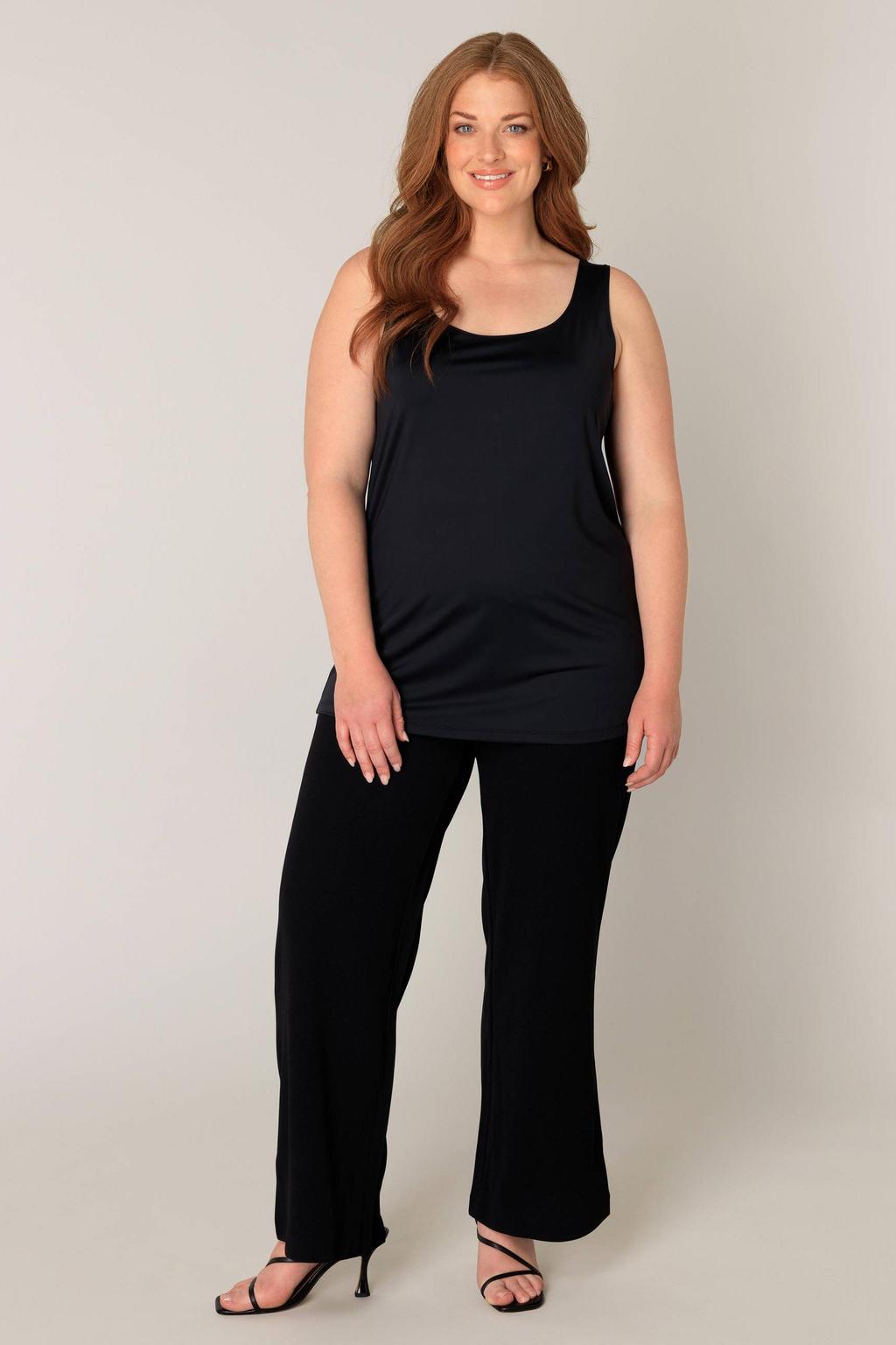 Base Level Curvy singlet Yanne zwart