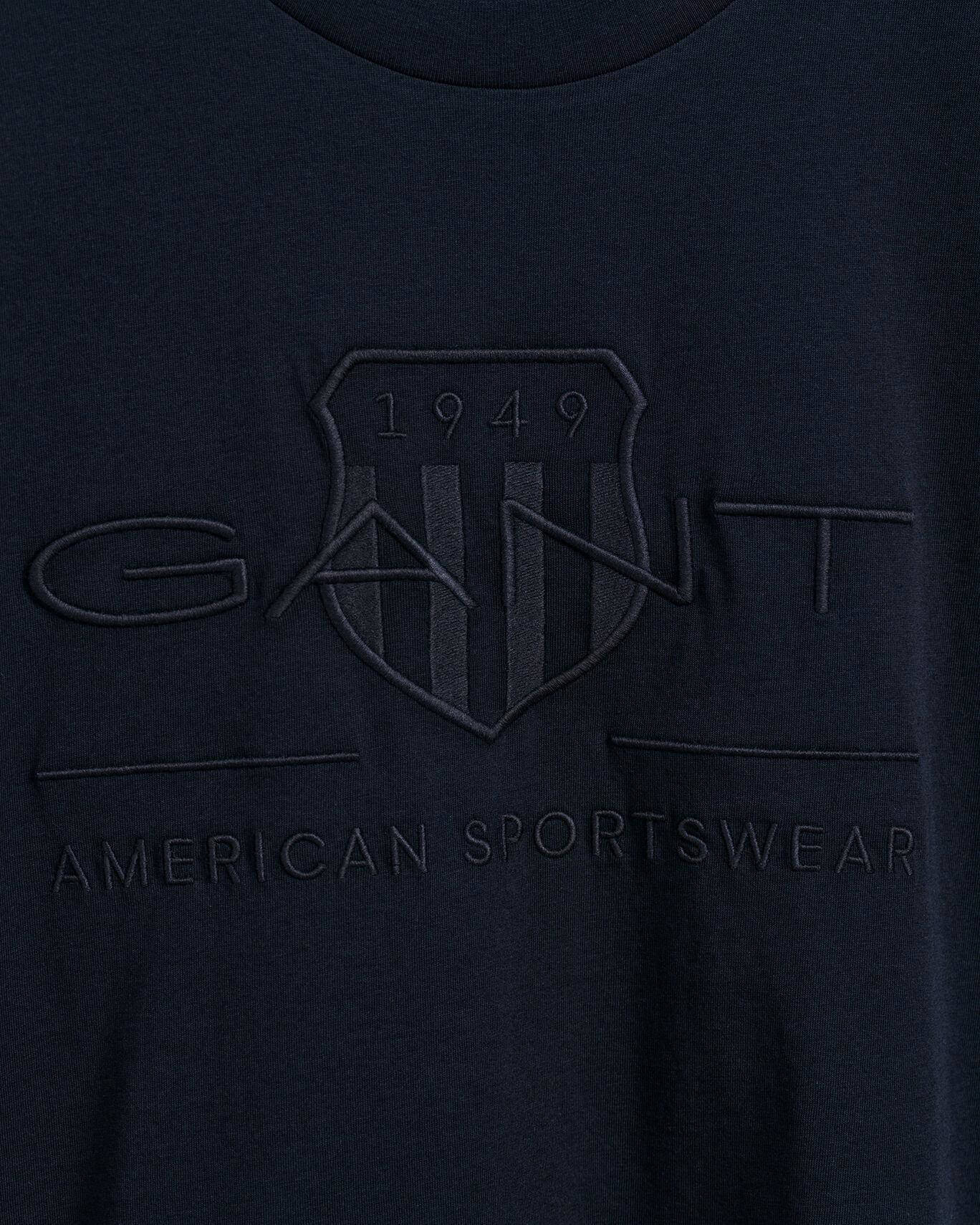 GANT regular fit T-shirt Tonal Archive Shield met logo evening