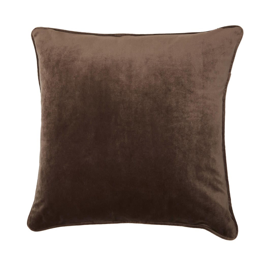 NOUS Living vierkante sierkussenhoes Bella 45x45 cm - donkerbruin