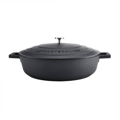 MasterClass gietaluminium braadpan (Ø32 cm) (5L) (lichtgewicht) - zwart - Zwart