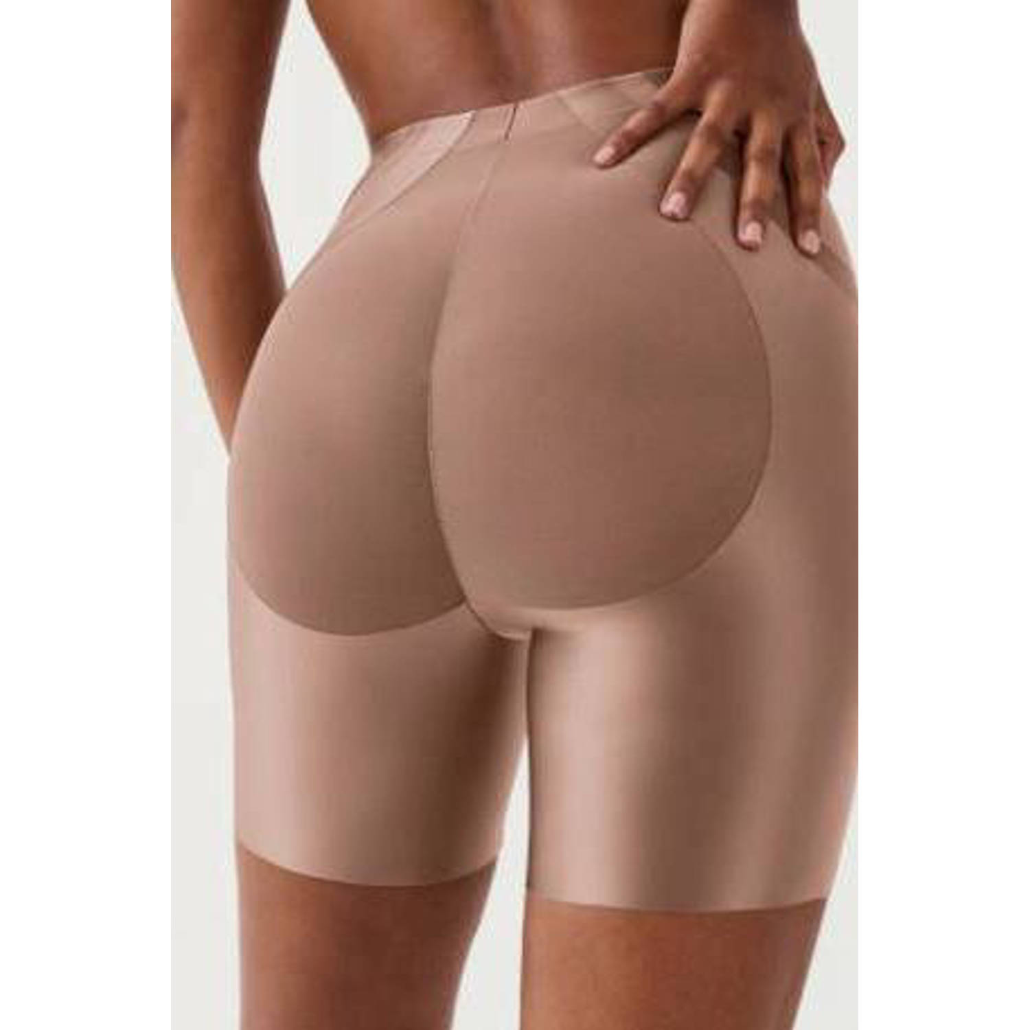 SPANX Shaping Satin medium corrigerende Booty Lifting Mid-Thigh short beige