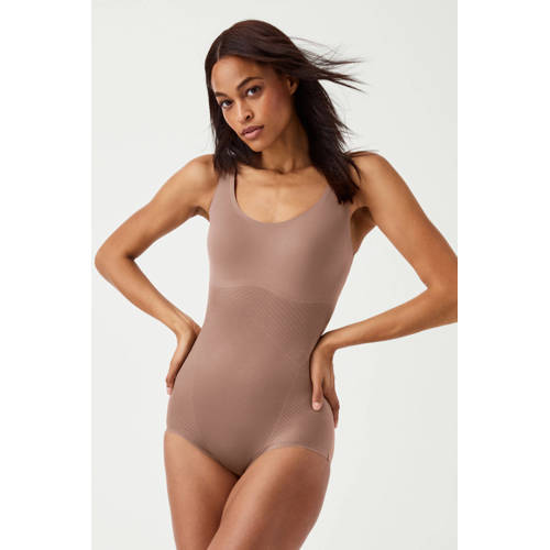 SPANX Thinstincts 2.0 seamless medium corrigerende Tank Panty body donkerbeige afbeelding