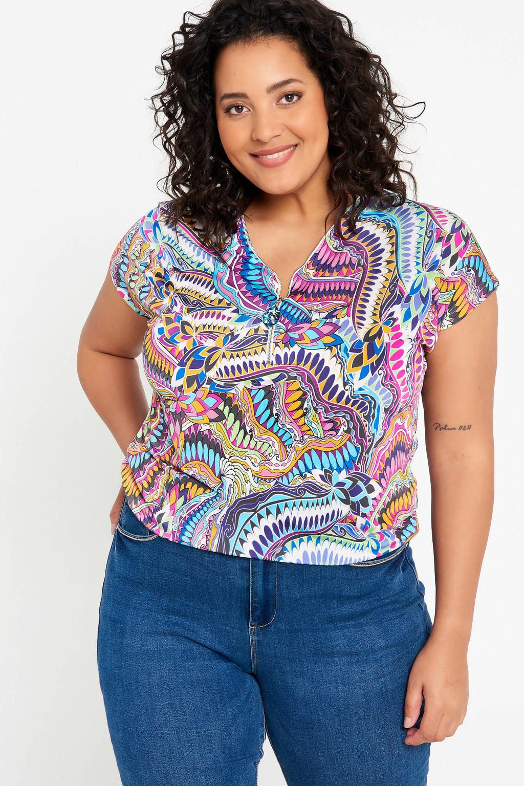 Paprika Tshirt met all over print multi wehkamp