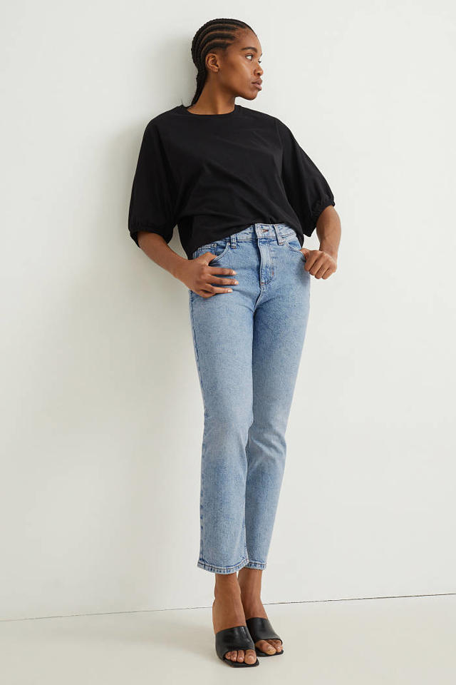 duurzame grondstof ironie Overtreding C&A straight fit jeans light blue denim | wehkamp
