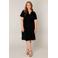 Base Level Curvy jurk met ceintuur zwart