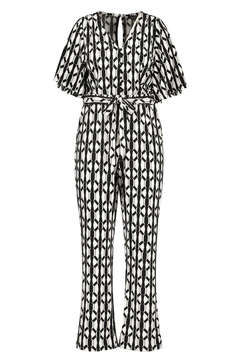 MS Mode jumpsuit met grafische print wit/zwart wehkamp