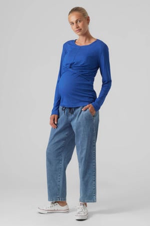 zwangerschaps- en voedings shirt blauw
